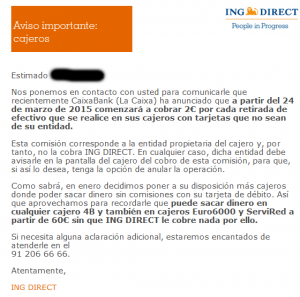 ING un banco sin comisiones